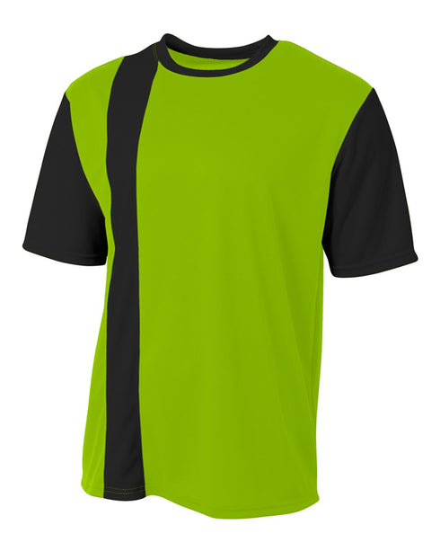 A4 Youth Legend Soccer Jersey (NB3016), Color 'Lime/Black'
